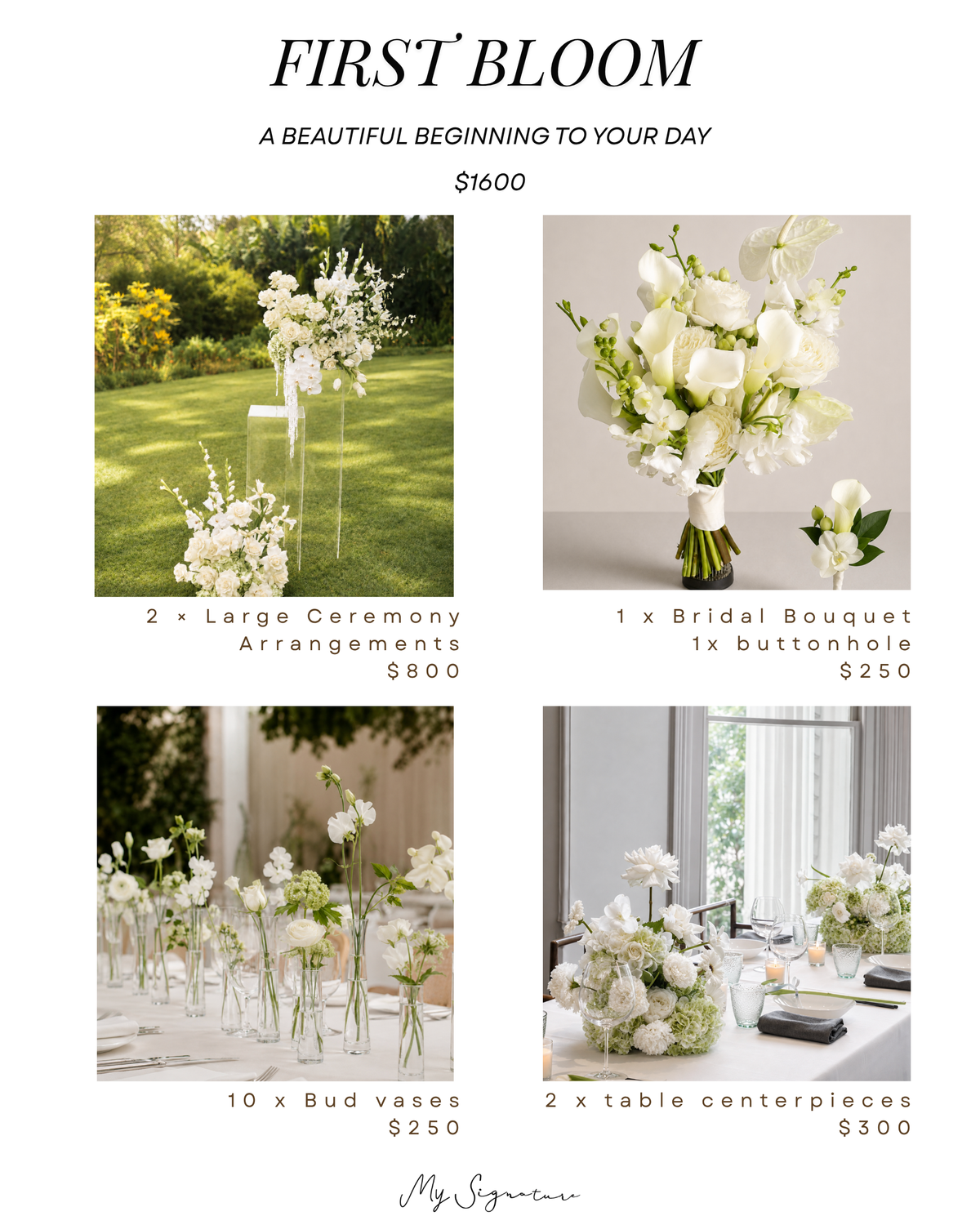 Wedding package - First Bloom